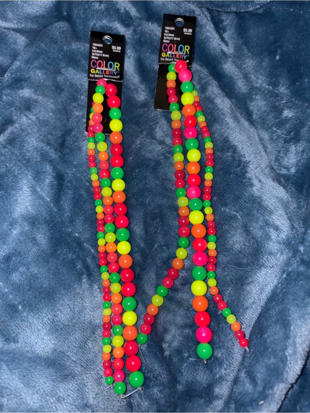 Color Gallery Neon Multi-Color Beaded Bracelet Set